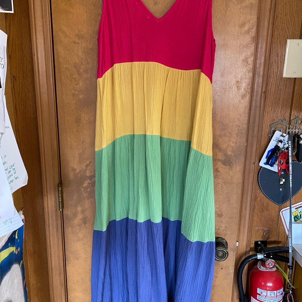 Marine layer rainbow maxi dress